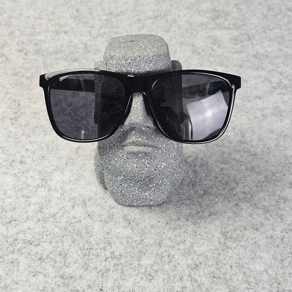 Panama Jack Way-Shaped Sunglasses Black Square Frame Faux Wood Grain Unisex